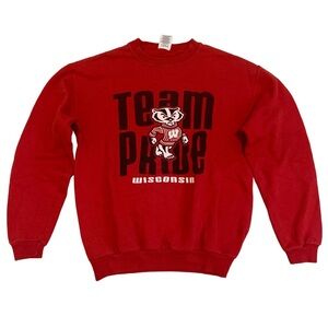 Vintage Jerzees NUBlend Red Wisconsin Badgers “Team Pride” Sweatshirt - XL